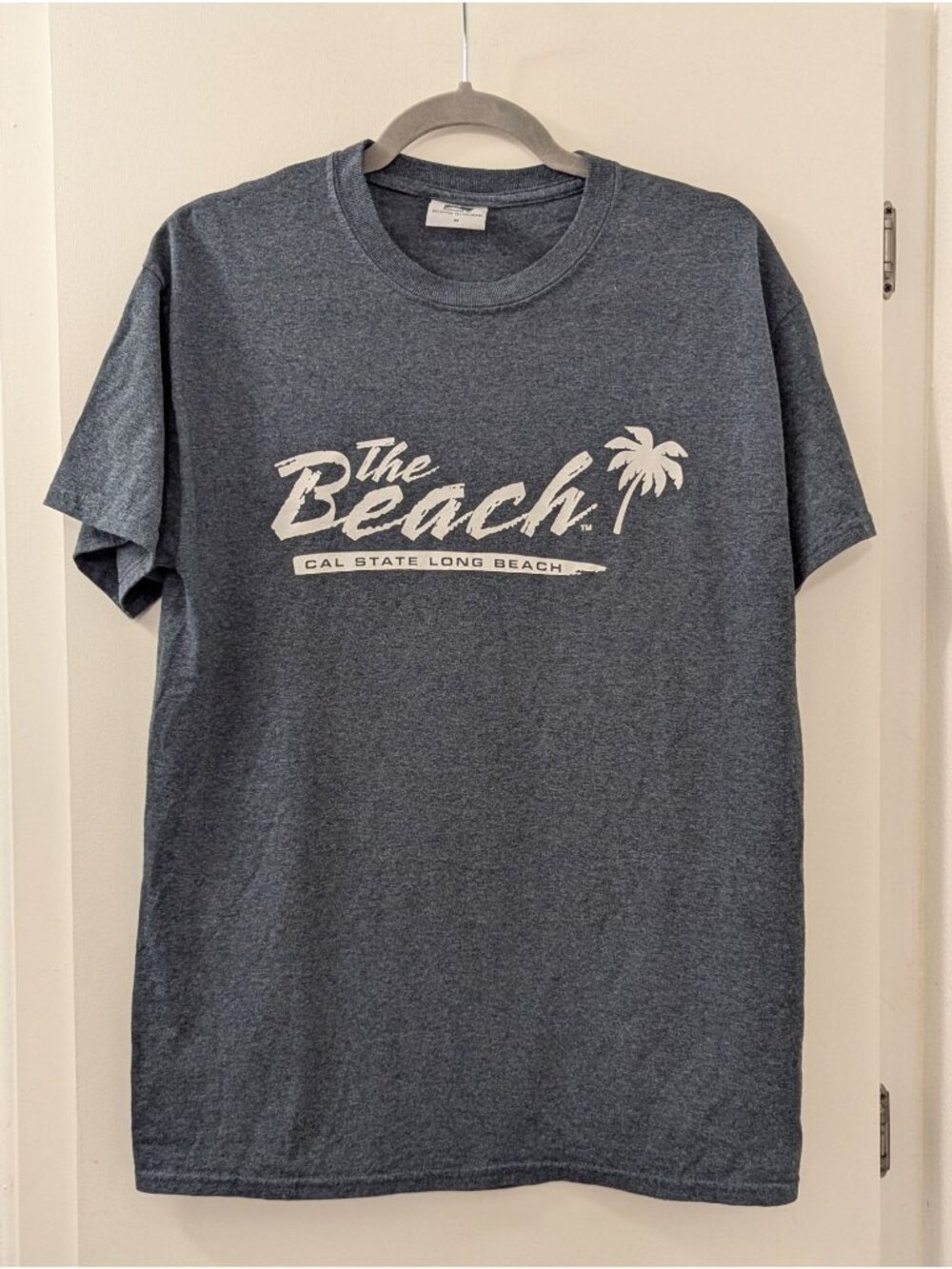 The Beach Cal State Long Beach Graphic Tee Medium Heather Gray Cotton/Poly Blend